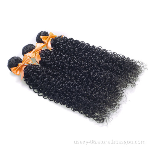 Wholesale Virgin Hair Vendors Grade 8A Raw Malaysian Virgin Curly Hair Bundles Natural Black Human Hair Extention